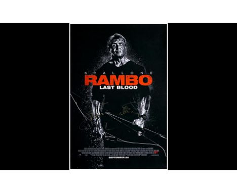 RAMBO: LAST BLOODOne Sheet (27" x 40"); Advance Signed by Sylvester Stallone. From the David Frangioni CollectionNear Mint Ro