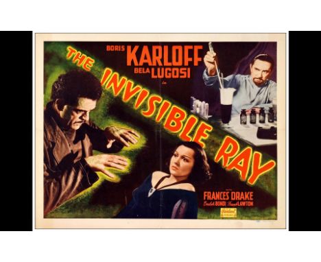 THE INVISIBLE RAYHalf Sheet (22" x 28")Fine+ Folded Realart, R-1948This Universal horror poster featuring Boris Karloff and B