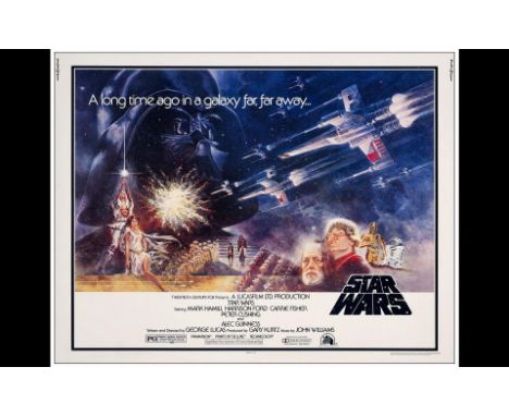 STAR WARS: A NEW HOPEHalf Sheet (22" x 28")Very Fine- on Paper; Artwork by Tom Jung 20th Century Fox, 1977This beautiful post