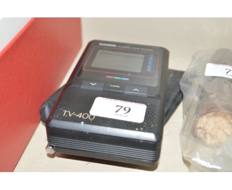 A Casio LCD pocket colour television 