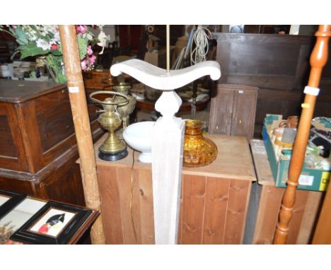 A lime wash standard lamp