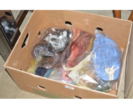 A box of tapestry wool 