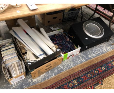 A PUNCH SPEAKER, WIREWORK, POSTCARDS, PHOTOGRAPHIC POSTERS, ETC.