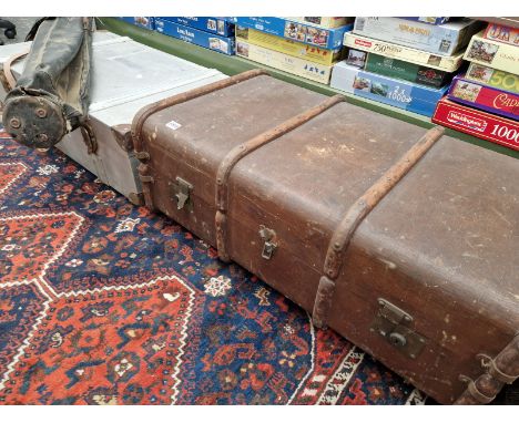 TWO VINTAGE CABIN TRUNKS. 