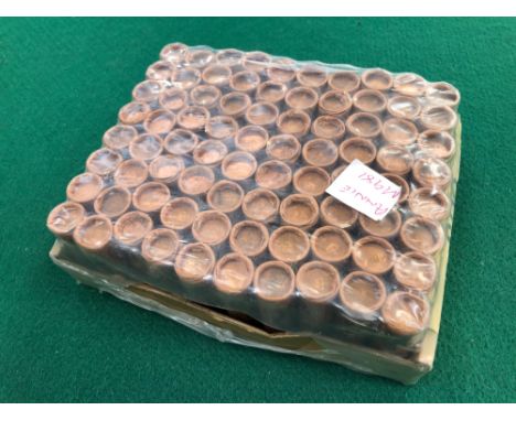 A UNOPENED PACK OF VINTAGE GB HALF PENNIES, TOTALLING £20.