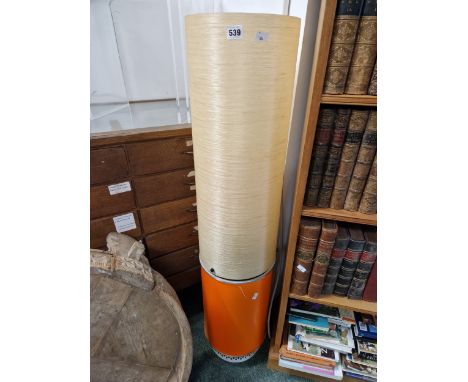 BELLING ORANGE ROCKET COVECTOR HEATER FLOOR LAMP WITH FIBREGLASS SHADE.