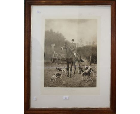 Henry Frederick Lucas-Lucas (1848 - 1943) ' Frank Freeman, Pytchley 1908' A pencil signed print 61 x 43cm