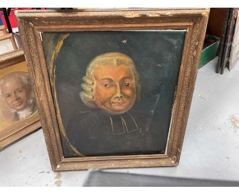 Antique oil on canvas portrait of a gentleman.