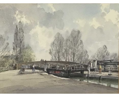 Stanley Orchart (1920-2005), watercolour, Stoke Bruerne Northants, 35cm x 47cm, framed and glazed