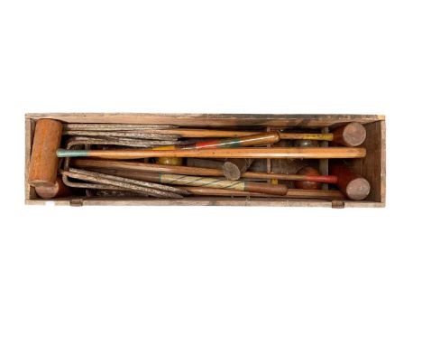 Antique boxed croquet set
