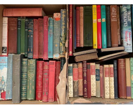 Four boxes of antique and vintage books, plus Harry Potter novels