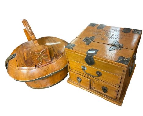 Chinese dressing table box and a similar basket