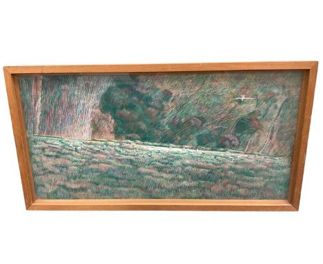 Milan Ivanic, mixed media, South Downs, near the Devil's Dyke