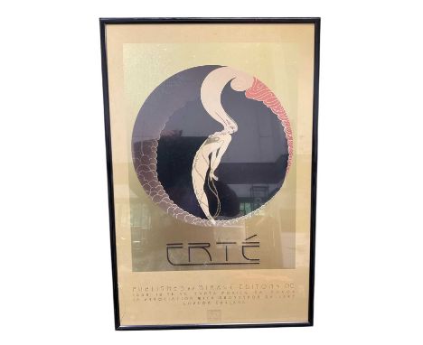 Erte poster, glazed frame, 74 x 49cm