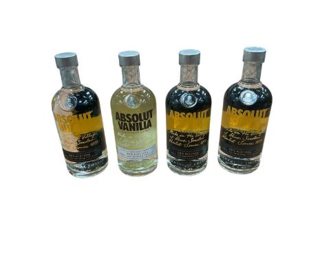 Four bottles of Absolut Vodka
