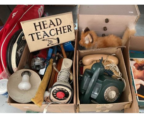 Vintage LM Ericsson telephone, other vintage phones and sundries