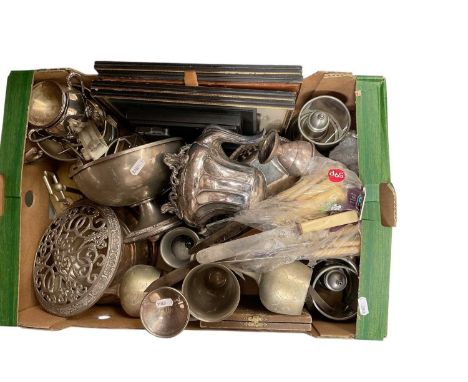 Group of silver plated and other metalware