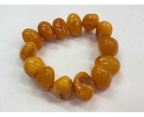 Natural amber bead bracelet