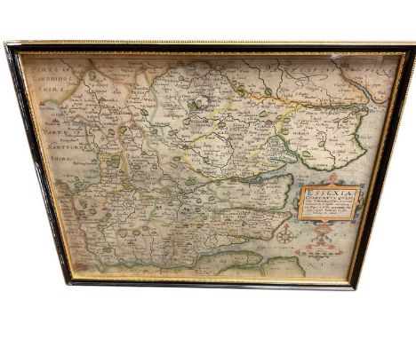 William Kip 17th century handcoloured map of Essex