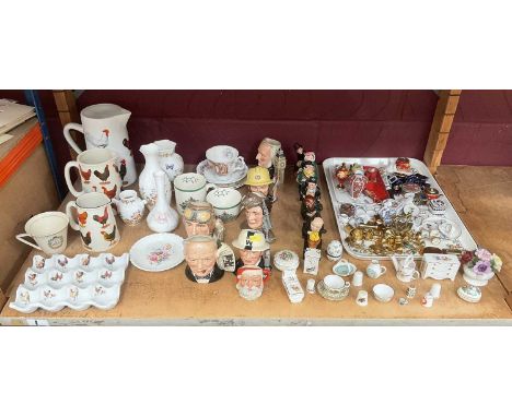 Large group of ceramics to include Royal Doulton character jugs