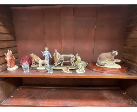 Group of china and ornaments including Royal Worcester and others 