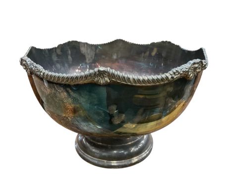 Large silver plated punch bowl