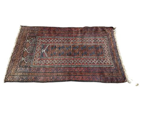 Eastern red and blue rug, 150cm x 97cm