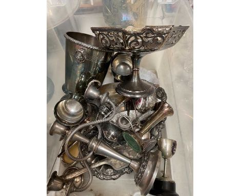 Group of silver plate, boxed cutlery, fire implements and other metal wares