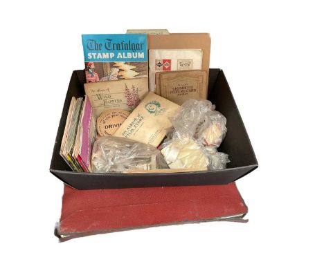 Collection of cigarette cards and schools teaching aid prints