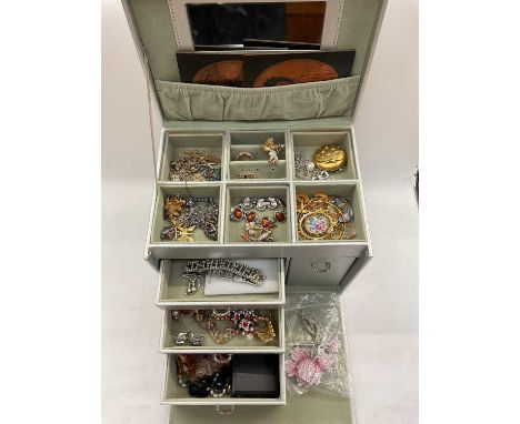 Jewellery box containing costume jewellery