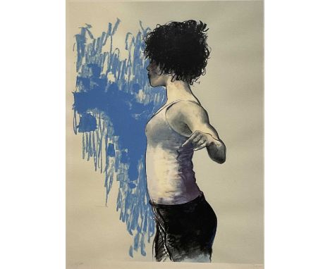 Donald Hamilton Fraser (1929-2009) lithograph - Dancer, 66cm x 48cm, signed and numbered 76/295, in glazed frame.