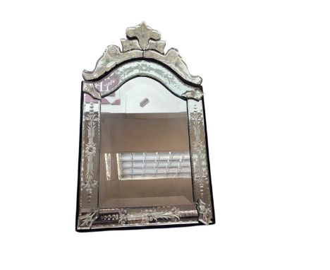 Venetian style easel mirror, 30cm wide, 52cm high 