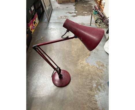 Vintage anglepoise lamp in original maroon paintwork