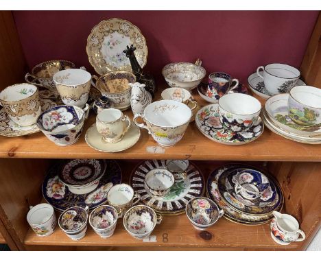 Collection of 19th century cabinet plates and teawares