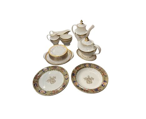 Royal Doulton Belmont tableware set, two Spode plates and two Spode bowls