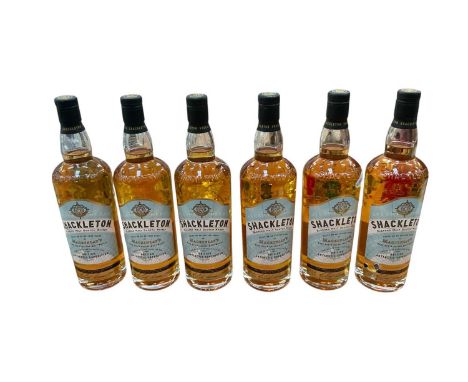 Six bottles of Shackles whiskey
