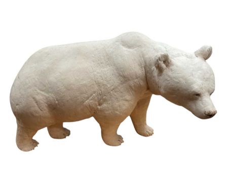 Ceramic model of a polar bear, 49cm long