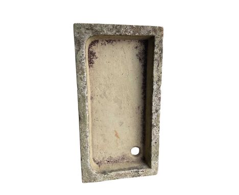 Stone sink. Approximately 110cm wide by 59cm deep.