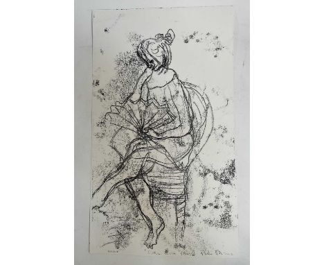 Annelise Firth (b.1961) folio of monoprints and etchings to include Girl with Fan and similar works, all signed and dated. (1