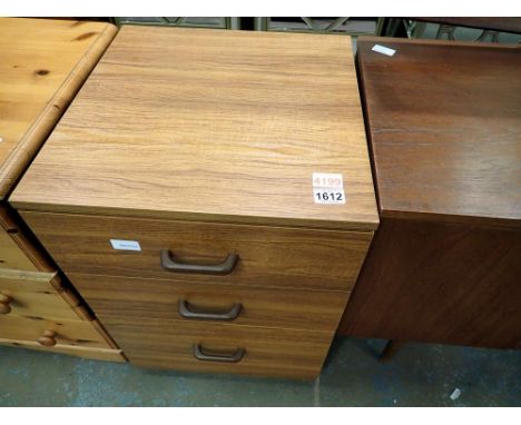 Vintage chest of three drawers, 45 x 40 x 66 cm. Not available for in-house P&amp;P 