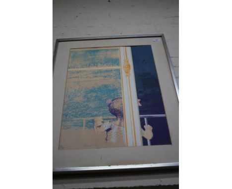 LEONARDO CREMONINI (1925-2010)
'A view through a French window', lithograph, signed in pencil, dated '69 and numbered 76/90, 
