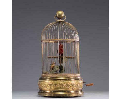 'Singing Bird Cage' automaton, mechanical with 2 birds - Weight: 3.70 kg - Shipping unavailable - Region: Suisse - Sizes: H+5