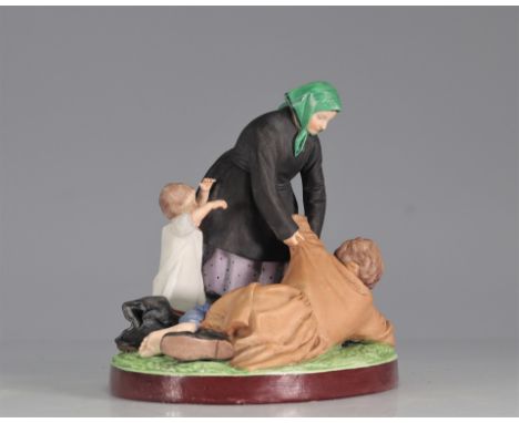 Gardner, Russian Imperial Manufacture porcelain group "tavern exit" - Weight: 1.35 kg - Shipping available - Region: Russia -