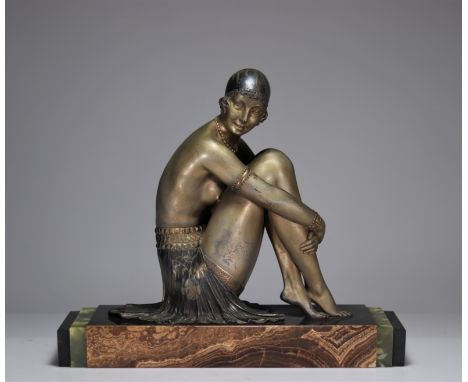 D.H. CHIPARUS (1886-1947) R Lullier "young Art Deco woman - Weight: 15.20 kg - Shipping unavailable - Region: Europe - Sizes: