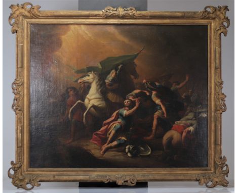 18th century oil on canvas "battle scene" - Weight: 4.10 kg - Shipping unavailable - Region: Europe - Sizes: HC : h 630 mm x 