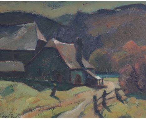 Albert RATY (1889-1970) Oil on panel "country house" - Weight: 1.70 kg - Shipping unavailable - Region: Belgique - Sizes: HC 