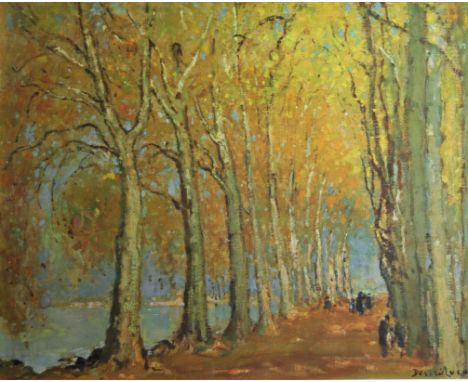 Louis Marie DESIRE-LUCAS (1869-1949) oil on canvas "walk in the woods" - Weight: 0 g - Shipping unavailable - Region: France 