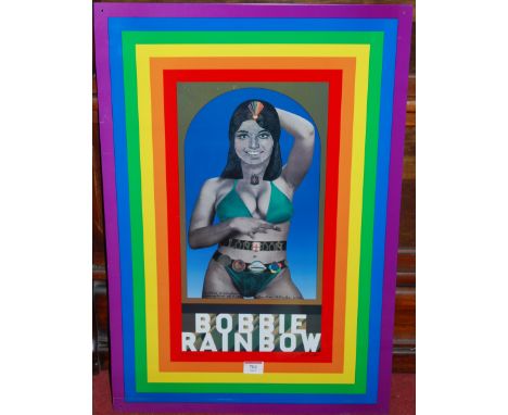 Peter Blake (b.1932) - Bobbie Rainbow, lithograph on tin, 65 x 44cm