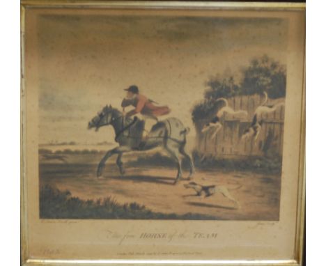 After C Loraine Smith - Set of eight hunting mezzotints, each titled (some staining and fading)