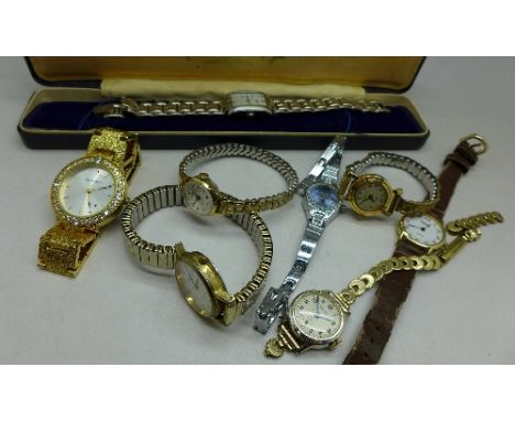 Lady's wristwatches including a lady's Rotary wristwatch, boxed, and Raymond Weil 